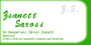 zsanett sarosi business card