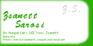 zsanett sarosi business card